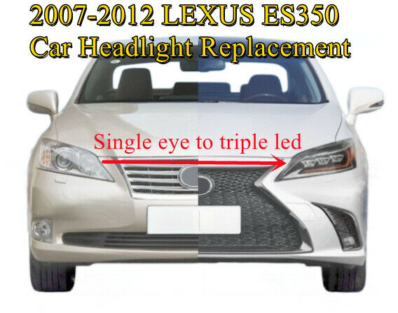 Triple Beam LED headlights for 2007 2008 2009 2010 2011 2012 LEXUS ES ES350 Car Headlight Replacement