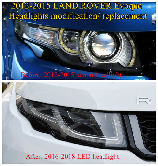 Land Rover Range Rover Evoque 2012 2013 2014 2015 Xenon Headlights Modified to 2018 led Car Headlight Replacement Upgrade