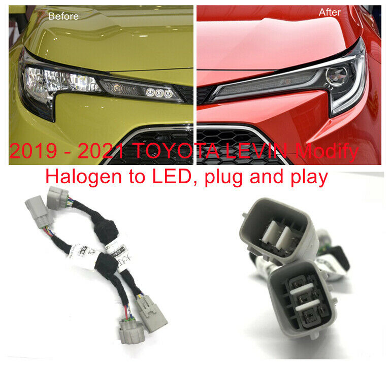 Adapter Wire For 2019-2021 TOYOTA LEVIN Corolla Headlight Modify Halogen to LED