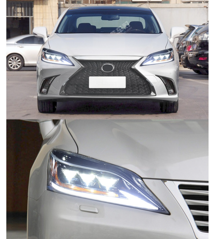 Triple Beam LED headlights for 2007 2008 2009 2010 2011 2012 LEXUS ES ES350 Car Headlight Replacement