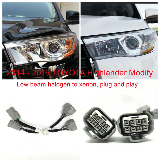 Adapter Wire Harness for TOYOTA Highlander Headlight Modify from Halogen to LED