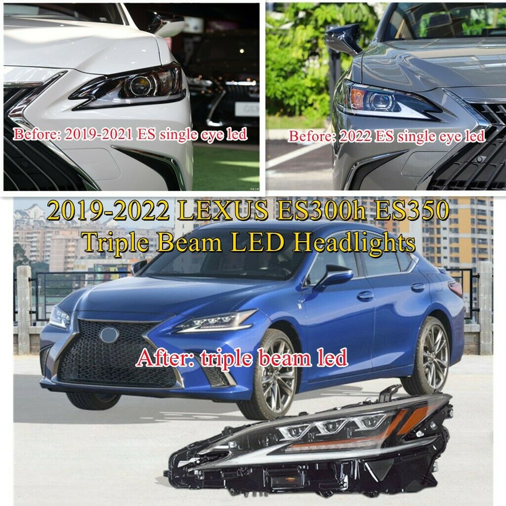 Triple Beam LED headlights for 2019 20 21 2022 LEXUS ES ES350 ES300h Car Headligth Replacement